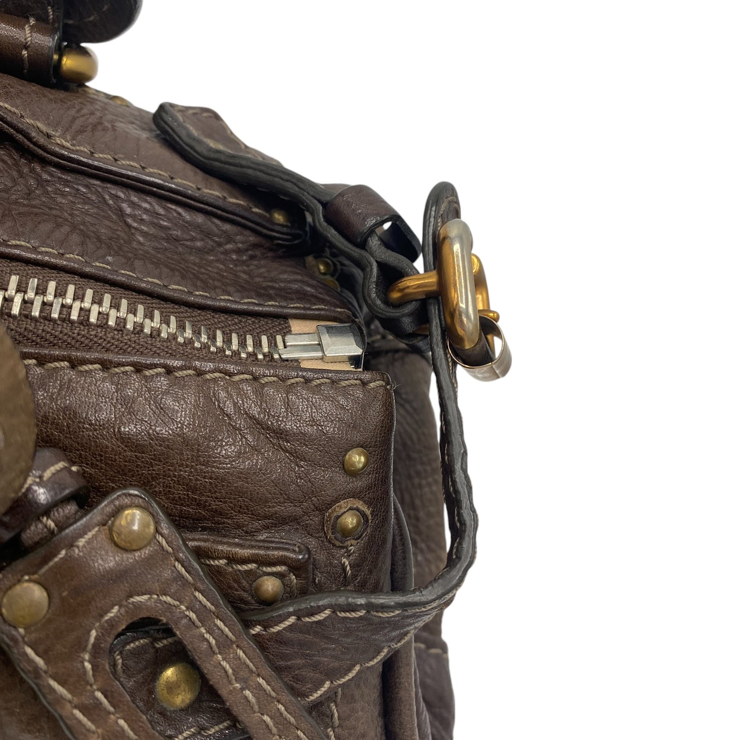 CHLOE PADDINGTON LEATHER BAG BROWN