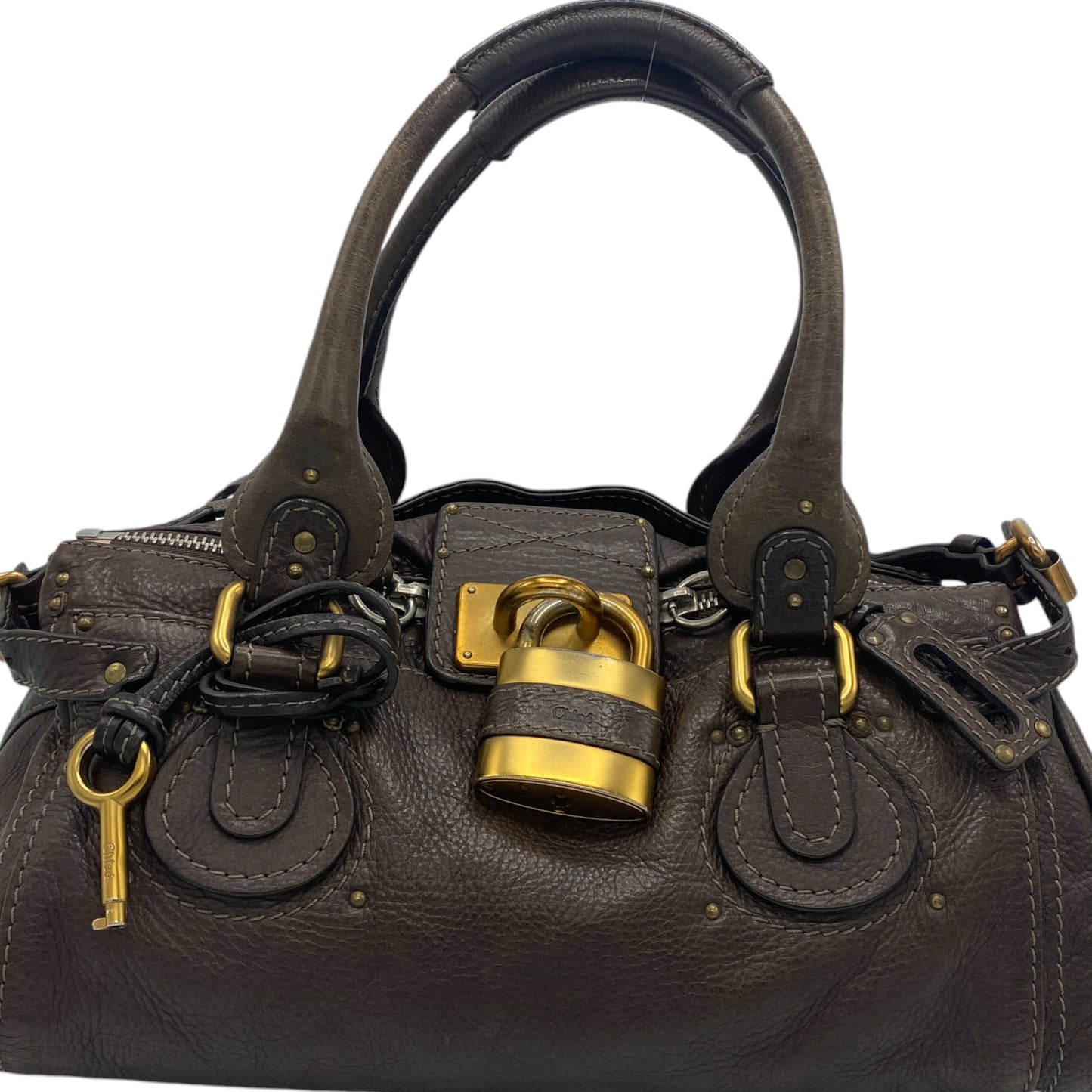CHLOE PADDINGTON LEATHER BAG BROWN