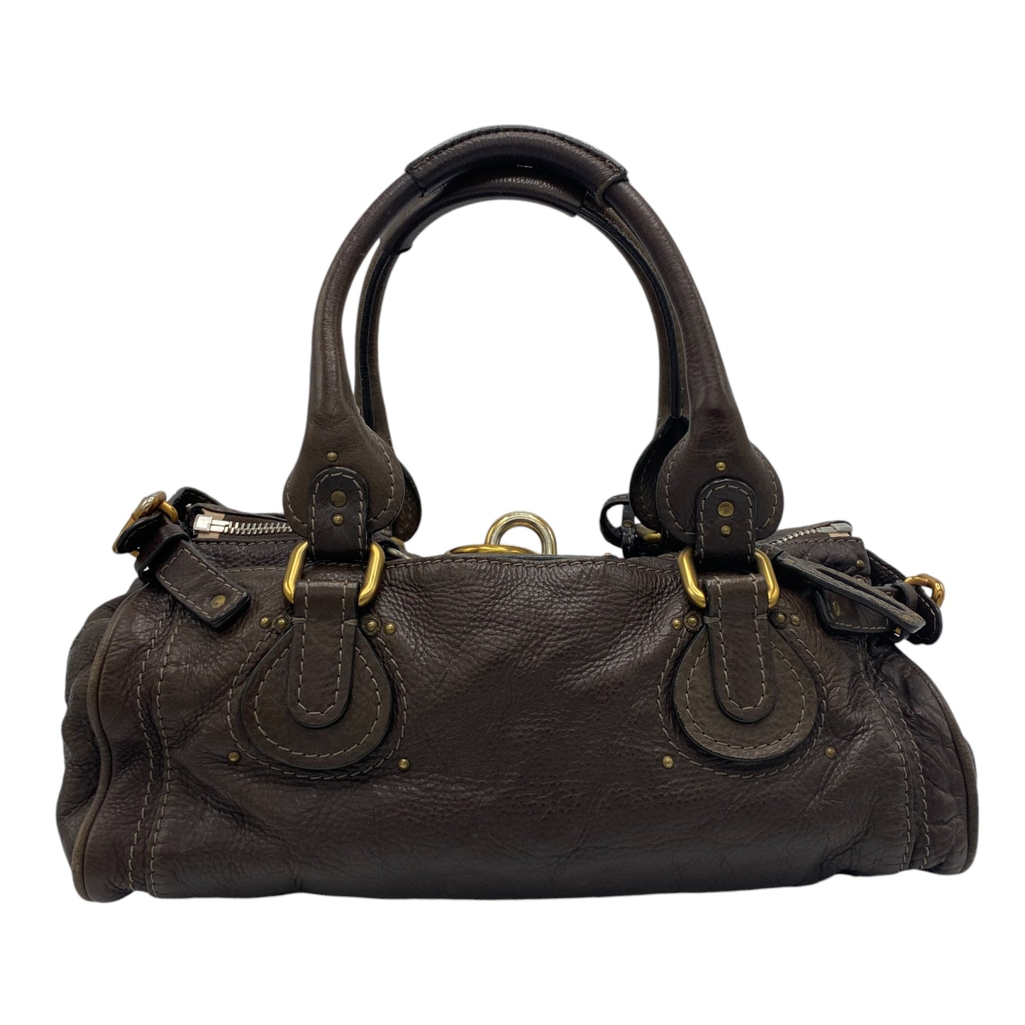 CHLOE PADDINGTON LEATHER BAG BROWN