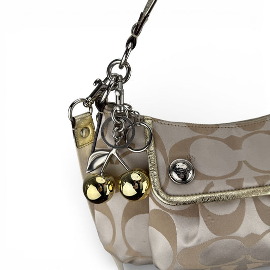 COACH SIGNATURE POPPY GOLD/KHAKI CROSSBODY BAG