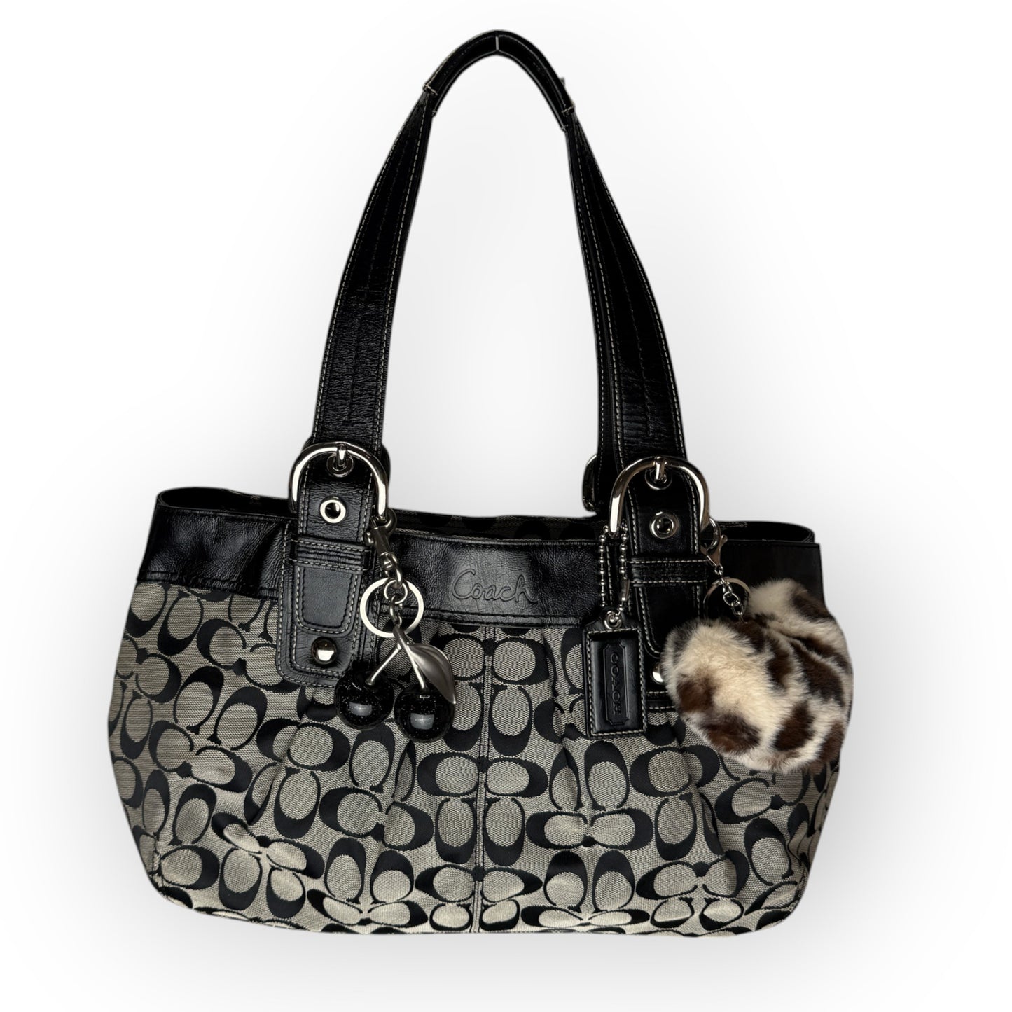 COACH GREY CANVAS BAG