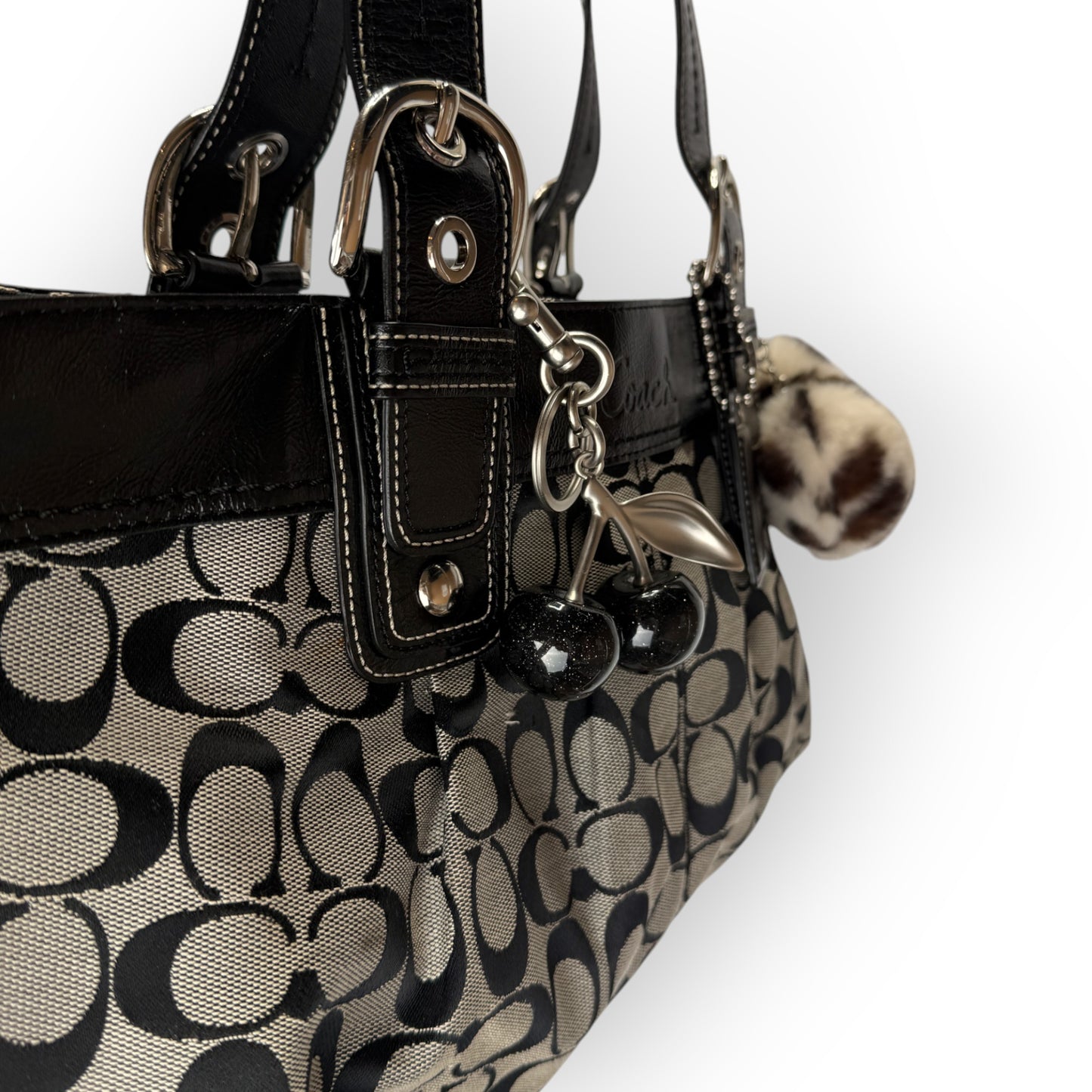 COACH GREY CANVAS BAG
