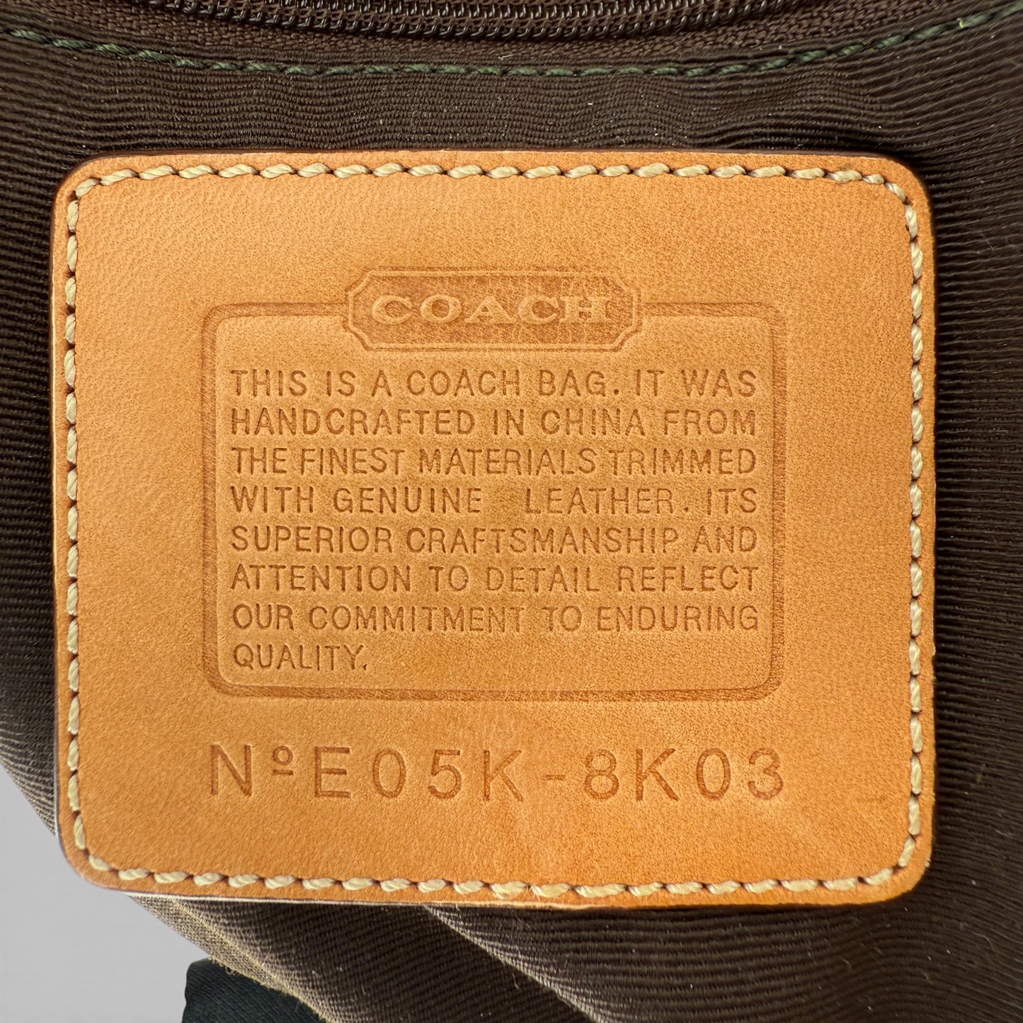 COACH HAMPTONS HOBO SIGNATURE BAG