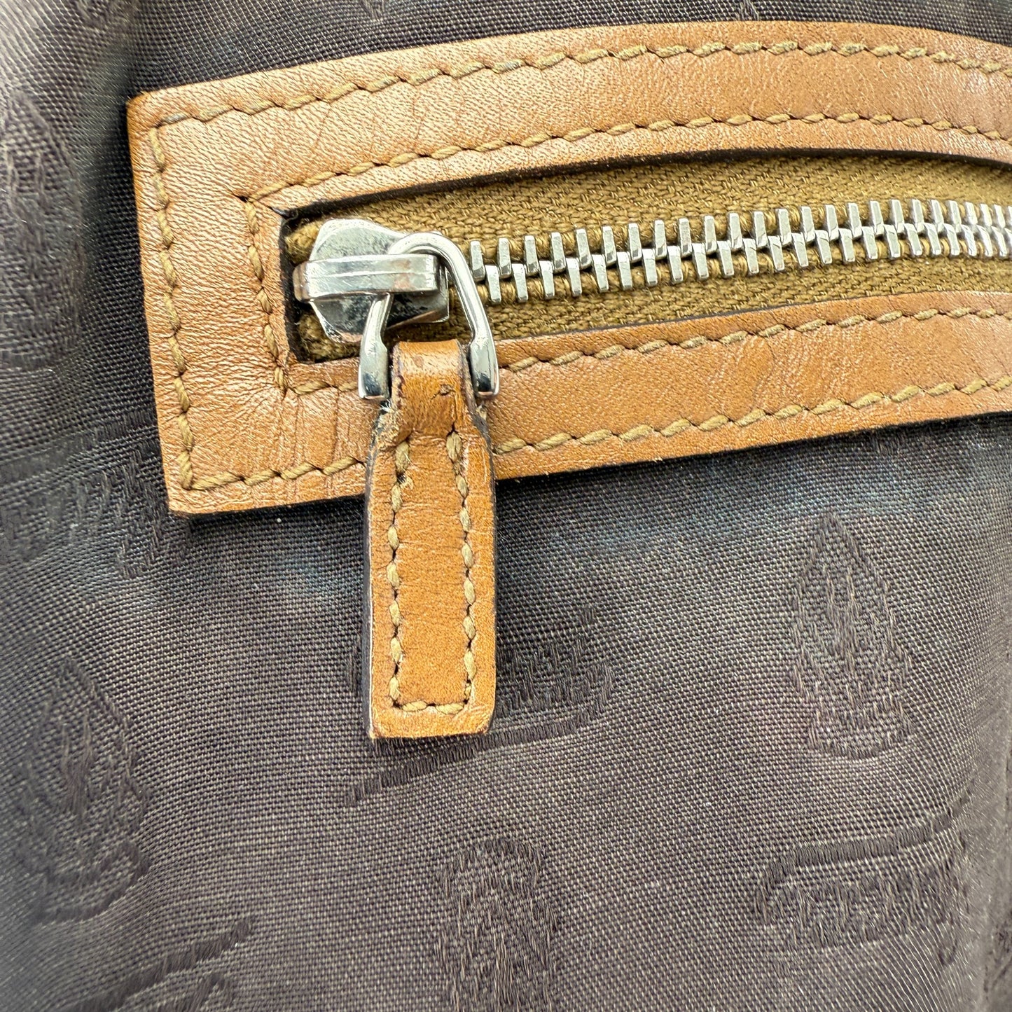 GUCCI GG TWINS MONOGRAM BROWN BAG