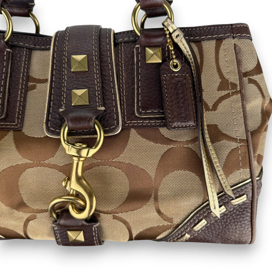 COACH SIGNATURE STUDDED SATCHEL BAG