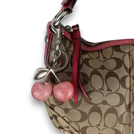 COACH SIGNATURE JACQUARD BRAIDED HOBO BAG