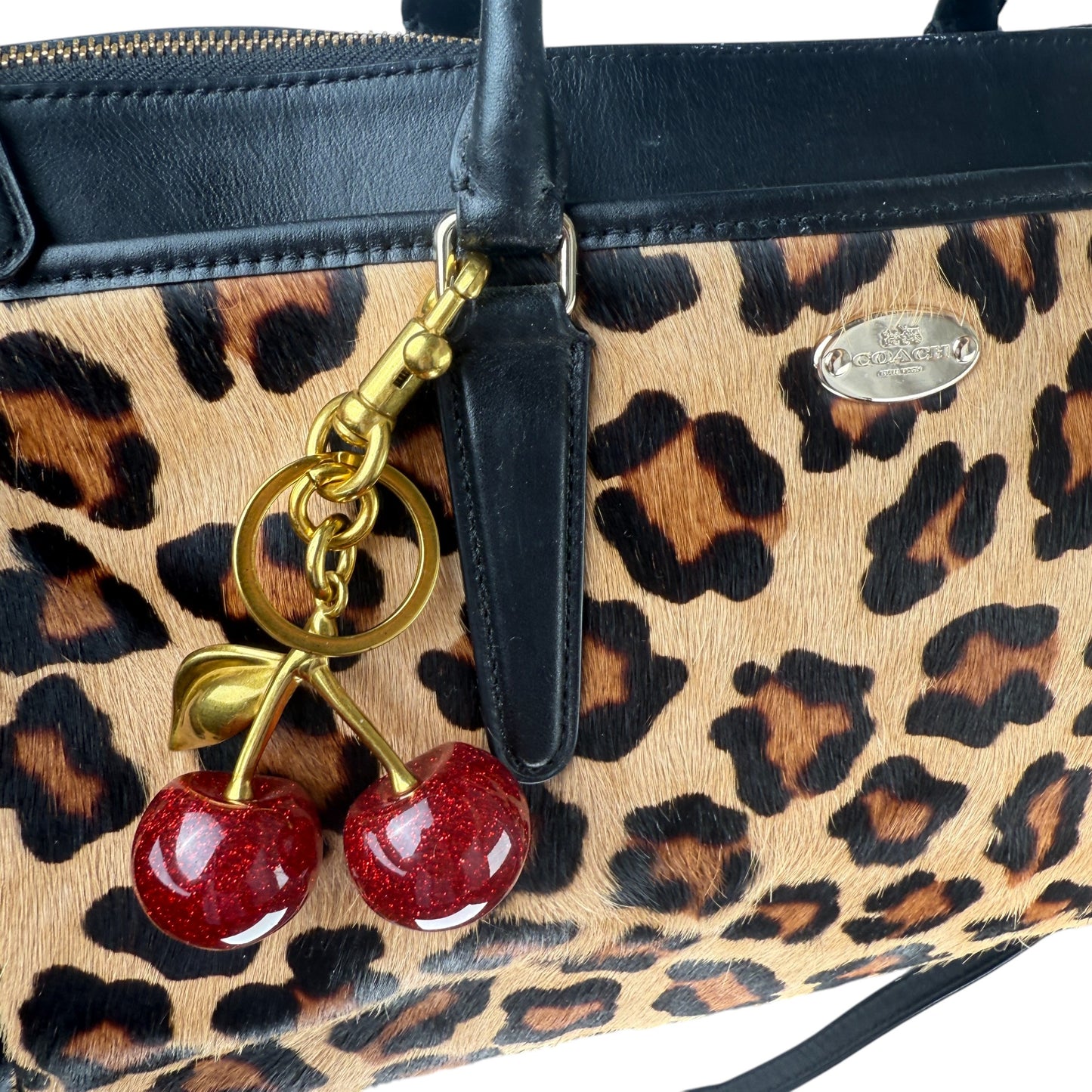 COACH LEOPARD PONYHAIR 2WAY BAG
