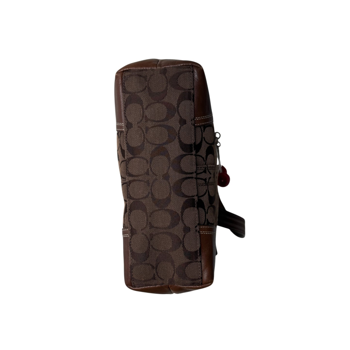 COACH SIGNATURE HAMPTON TURNLOCK TOTE BAG BROWN