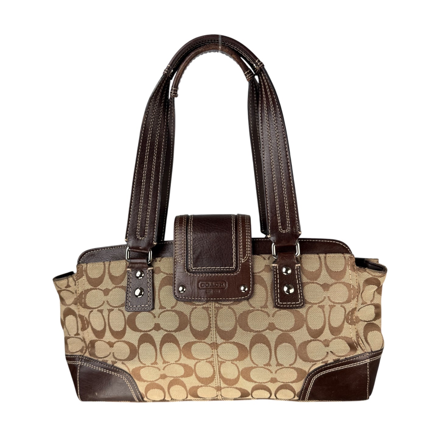 COACH SIGNATURE HAMPTONS TURNLOCK BAG