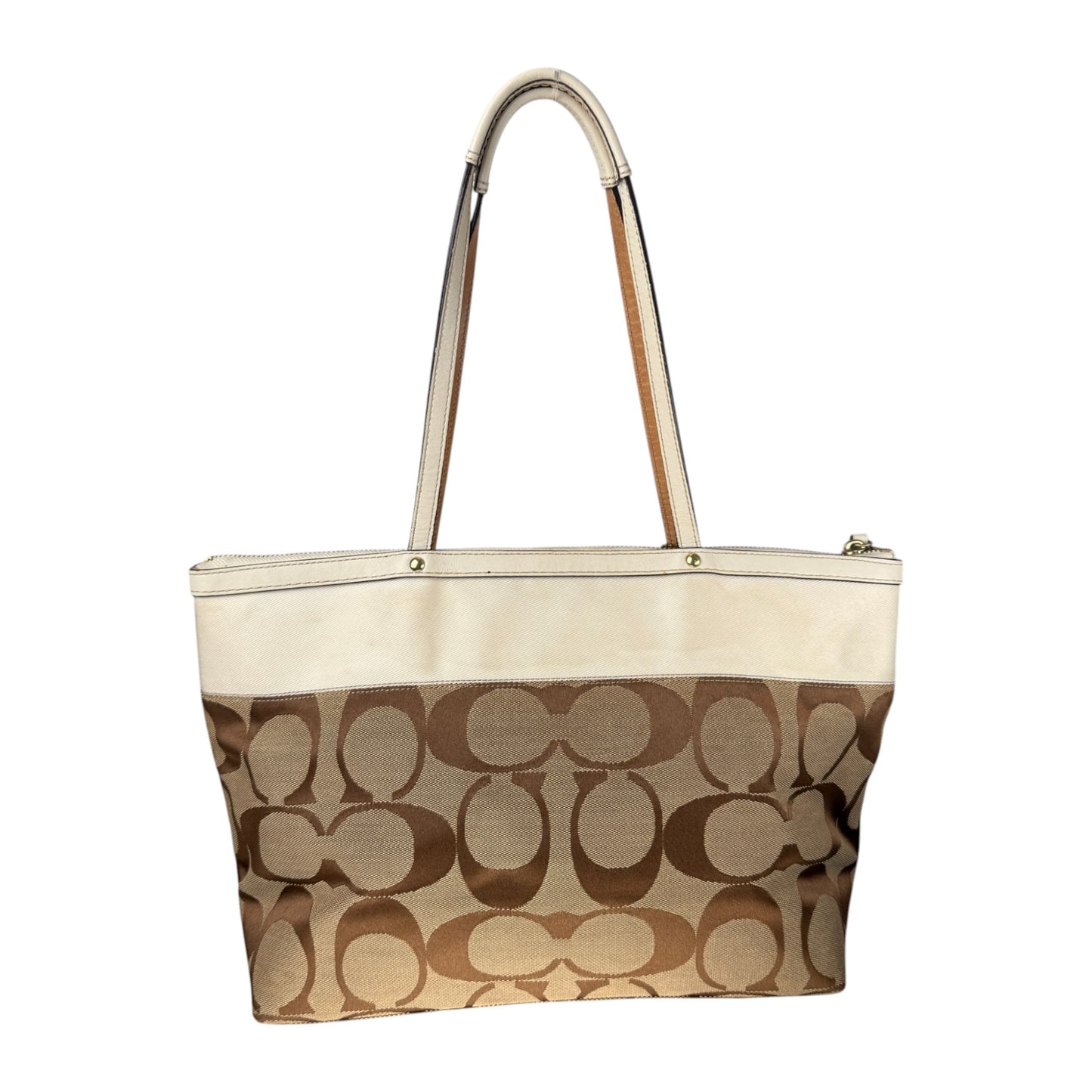 COACH SIGNATURE JACQUARD STRIPE BAG (LARGE)