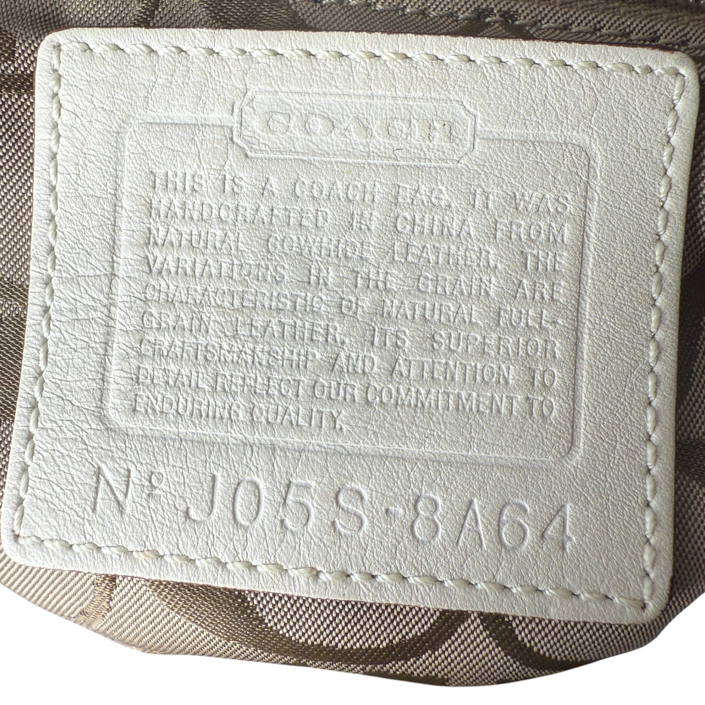 COACH HAMPTON PABBLED LEATHER BAG