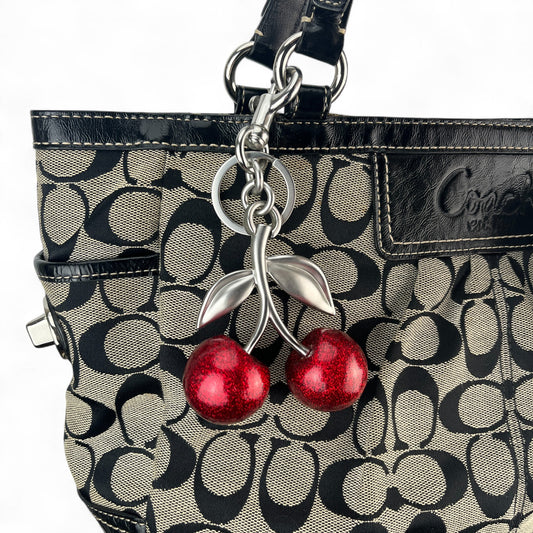 COACH SIGNATURE JACQUARD STRIPE BAG (LARGE)