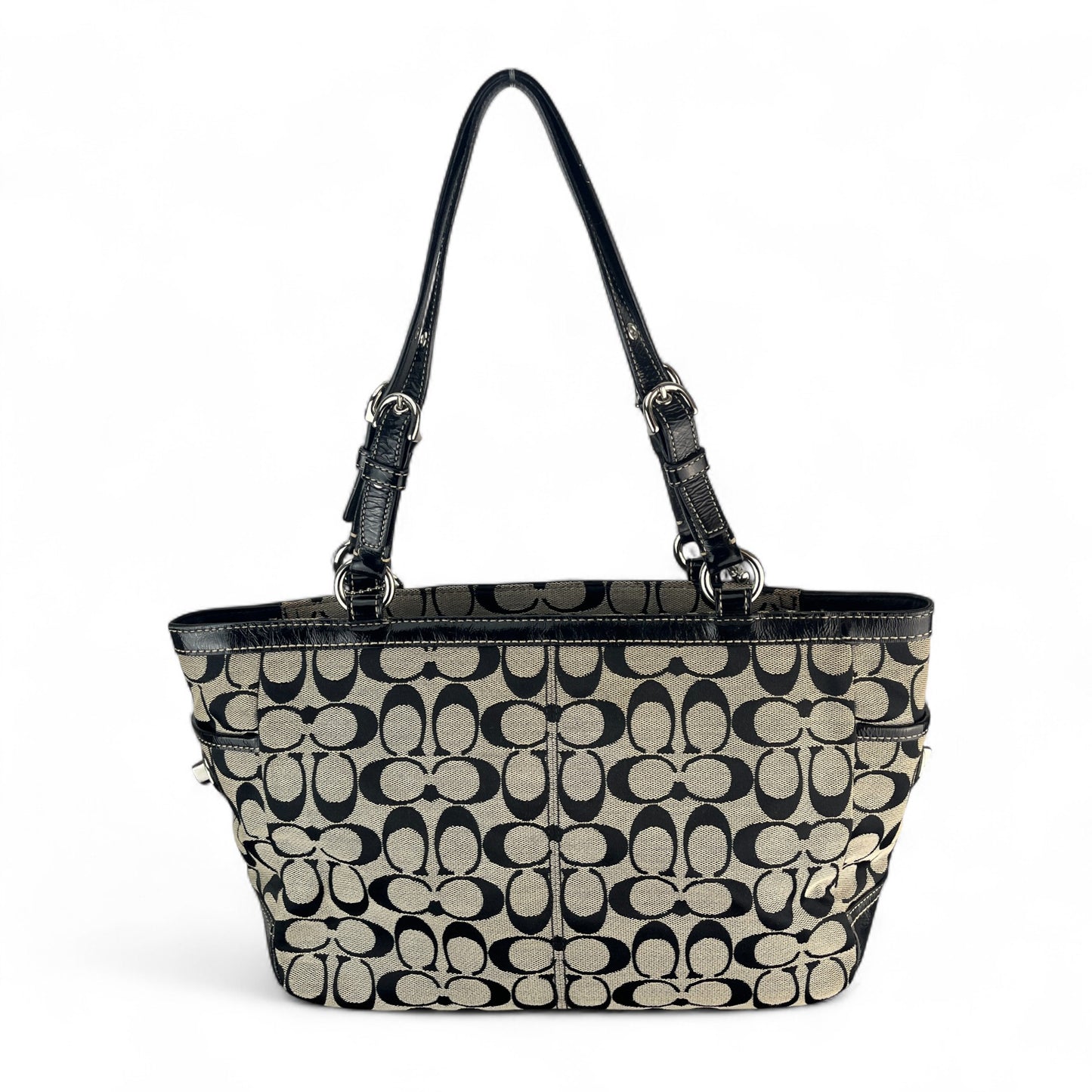 COACH SIGNATURE JACQUARD STRIPE BAG (LARGE)