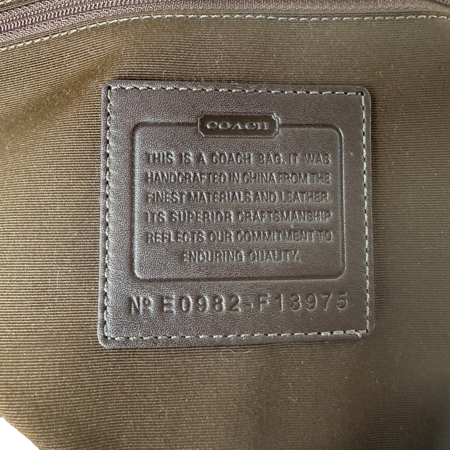 COACH SIGNATURE CANVAS TURNLOCK SHOULDER BAG BROWN