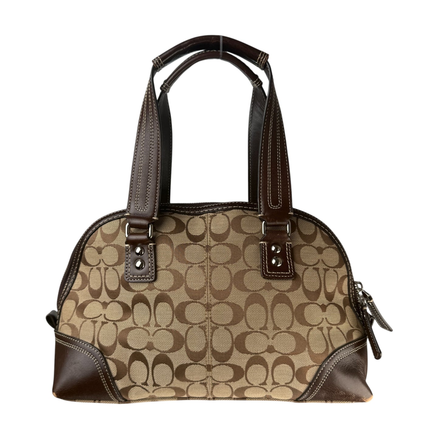 COACH SIGNATURE JACQUARD STRIPE BAG (LARGE)