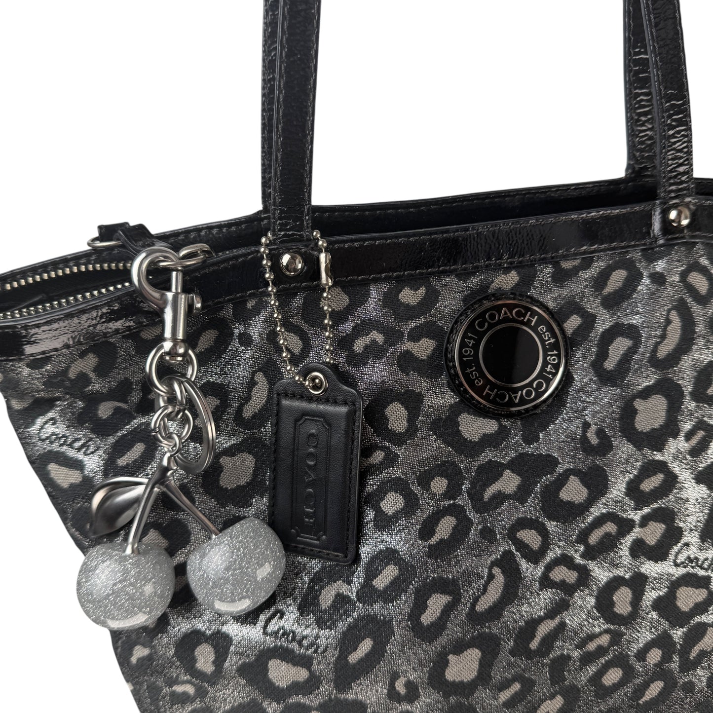 COACH SIGNATURE JACQUARD STRIPE BAG (LARGE)
