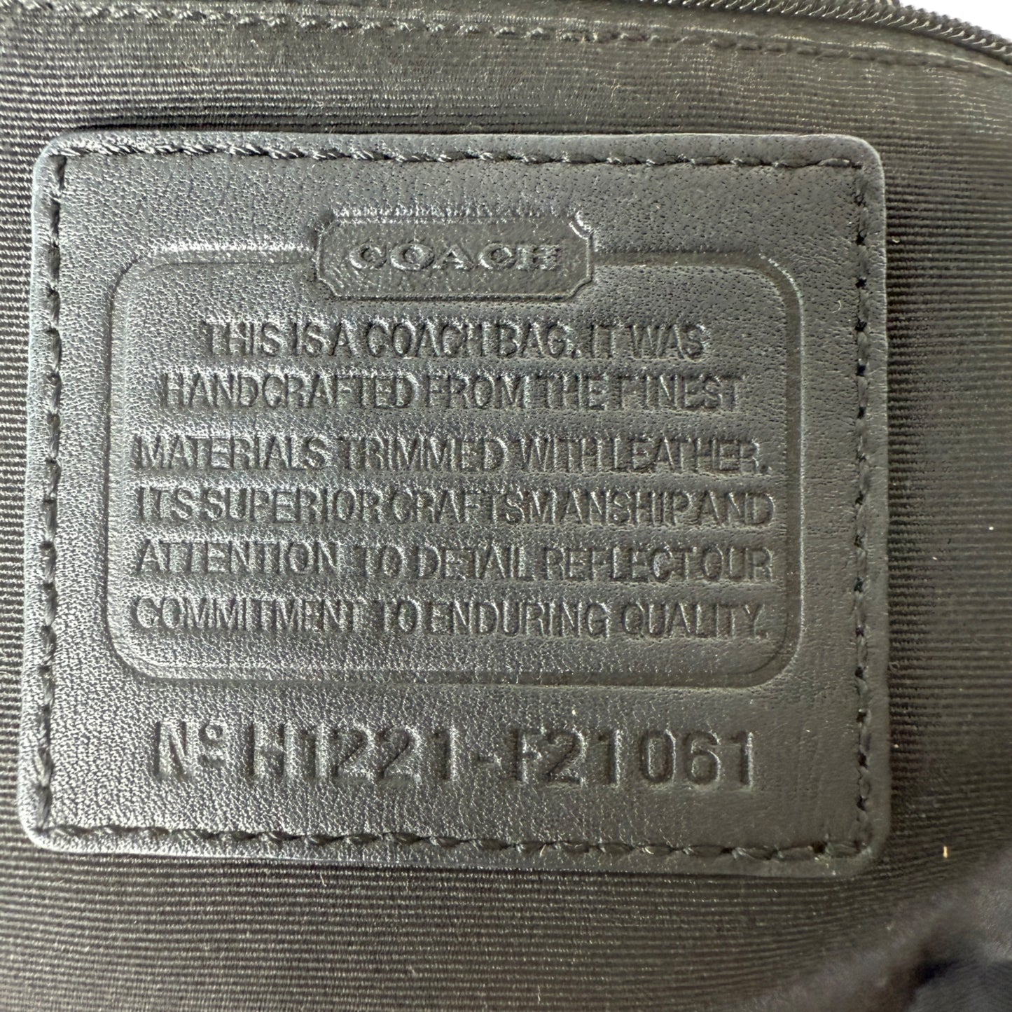 COACH SIGNATURE JACQUARD STRIPE BAG (LARGE)