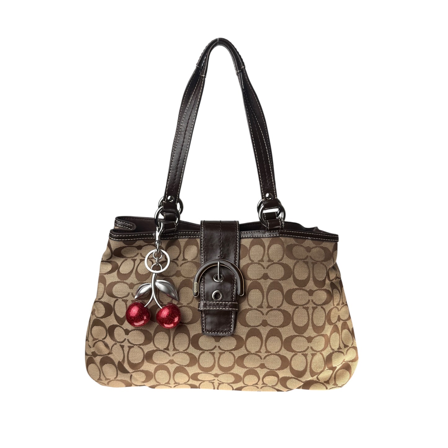 COACH SIGNATURE JACQUARD STRIPE BAG (LARGE)