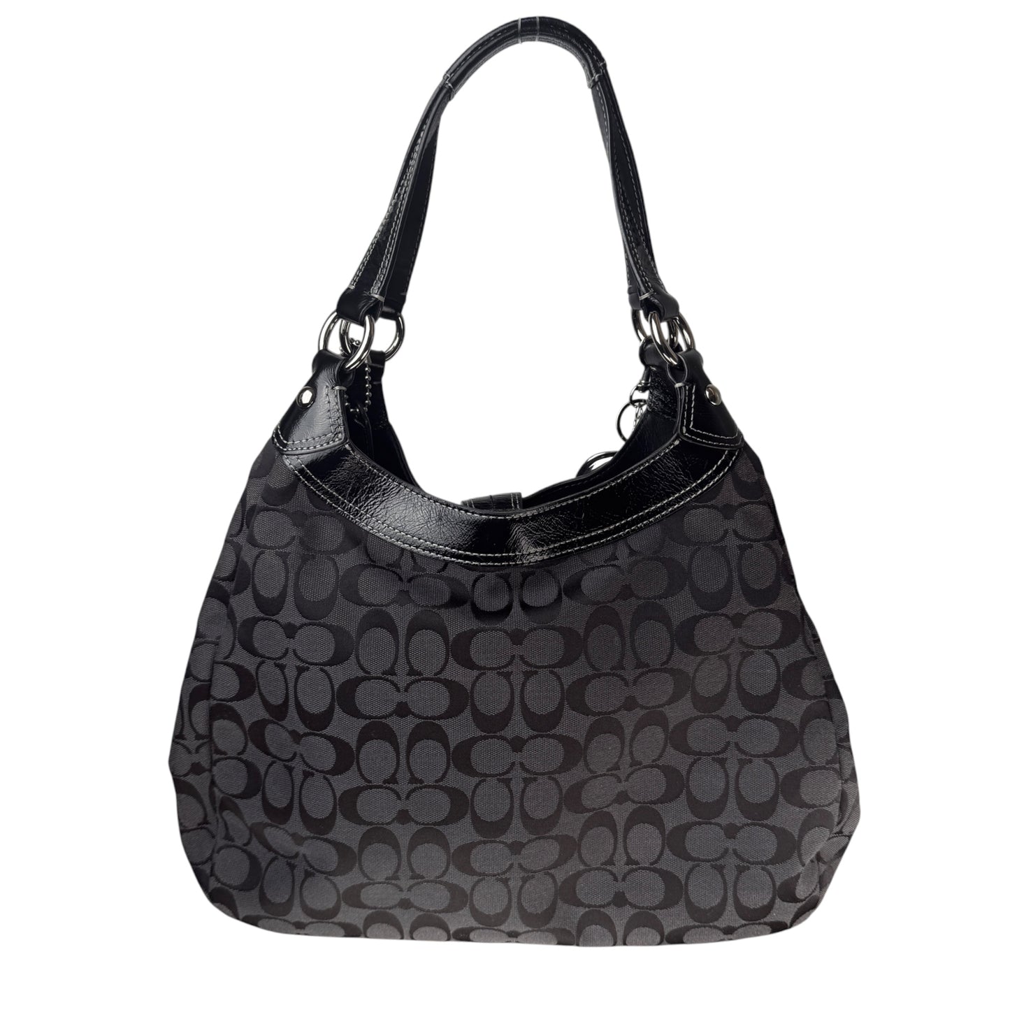 COACH SIGNATURE JACQUARD STRIPE BAG (LARGE)