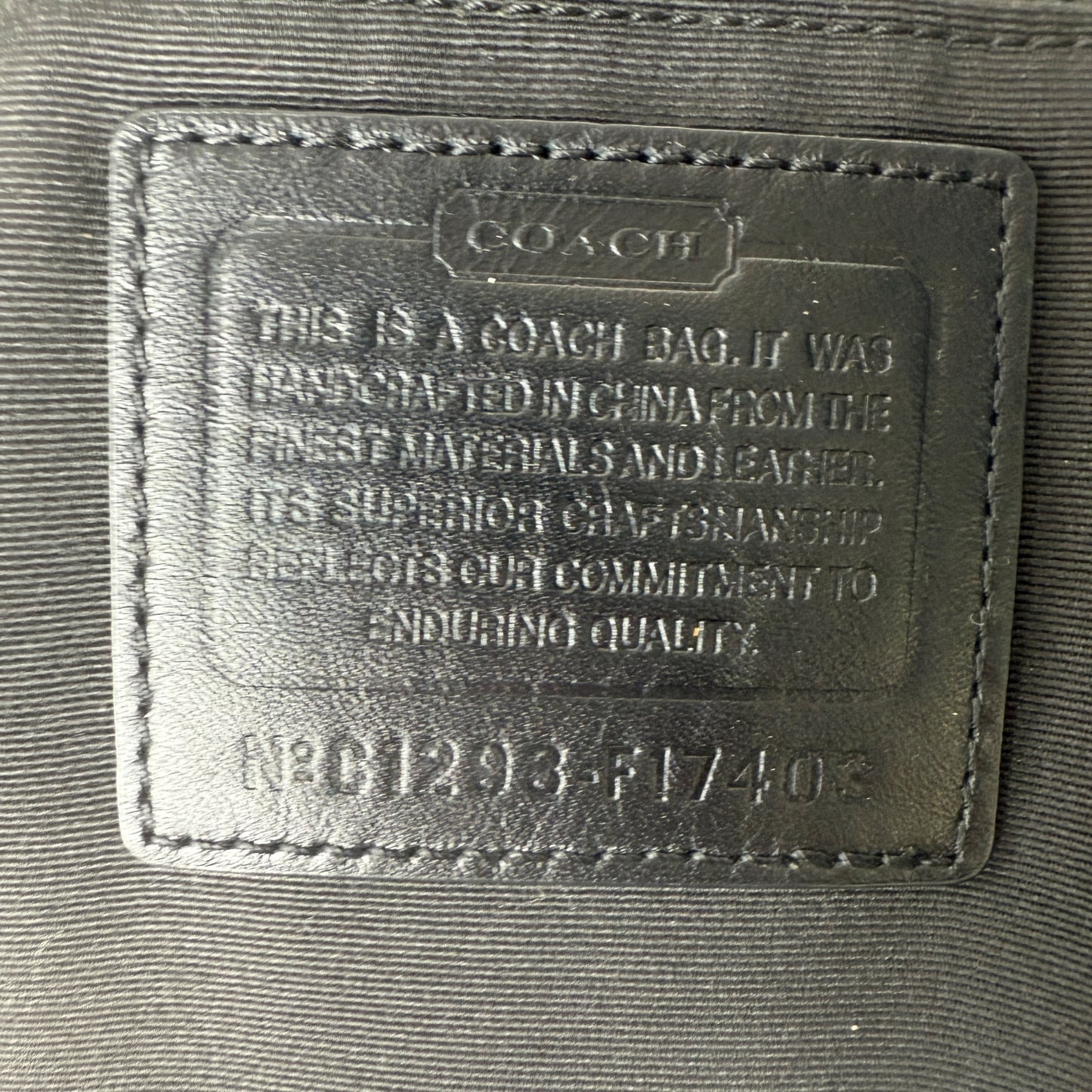 COACH SIGNATURE JACQUARD STRIPE BAG (LARGE)