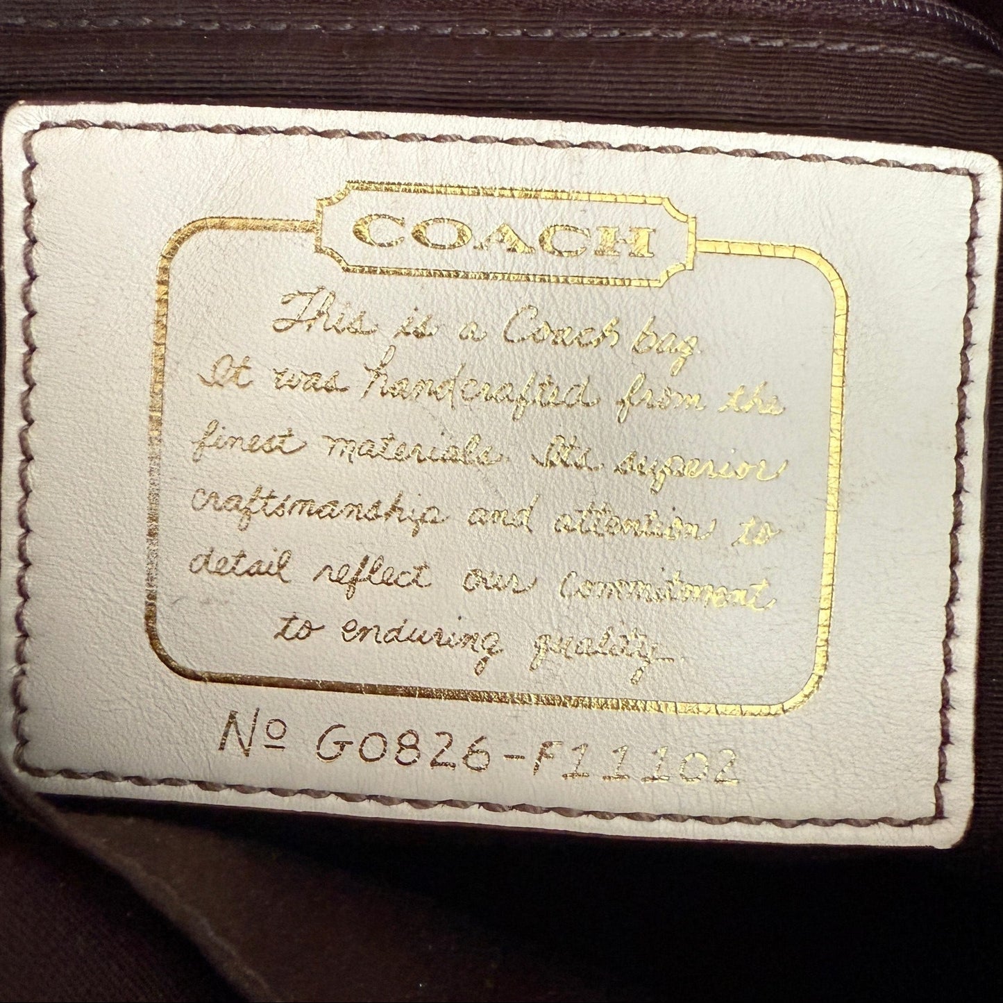 COACH SIGNATURE SATCHEL BAG