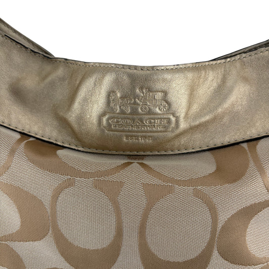 COACH SIGNATURE ZOE GOLD SHOULDER BAG