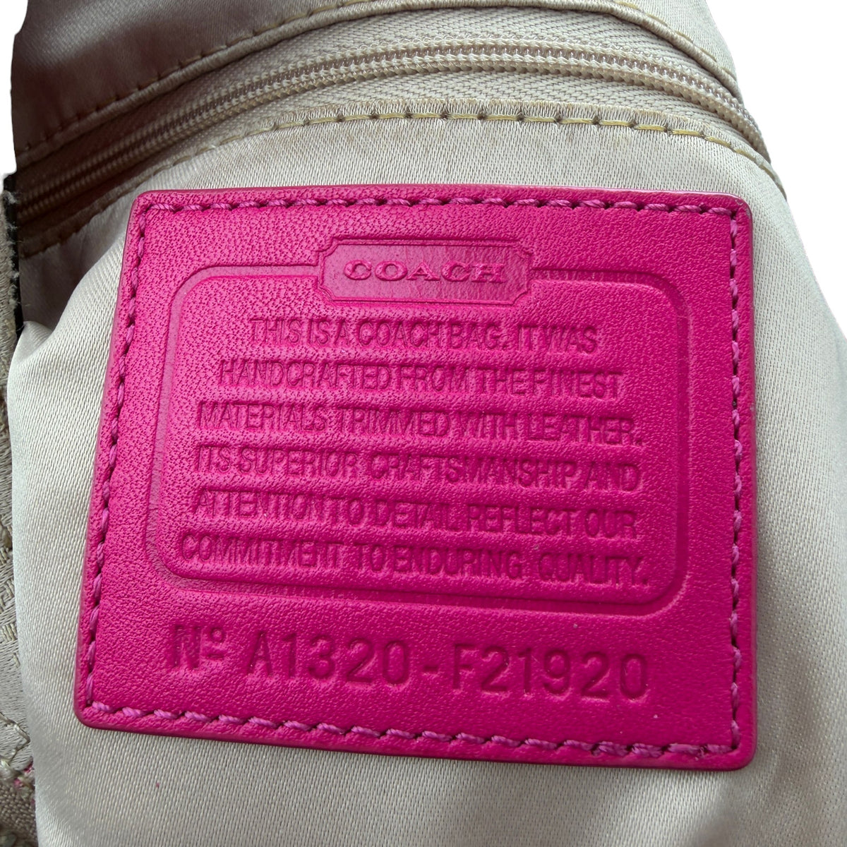 COACH SIGNATURE JACQUARD STRIPE BAG (LARGE)