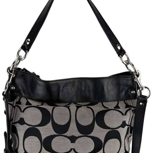 COACH SIGNATURE ZOE GREY SHOULDER BAG