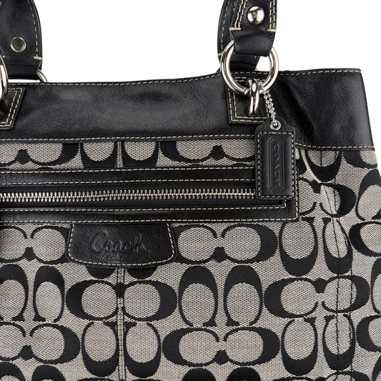 COACH SIGNATURE PENELOPE GREY SHOPPER BAG