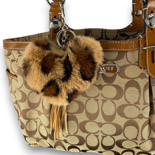 COACH SIGNATURE JACQUARD STRIPE BAG (LARGE)