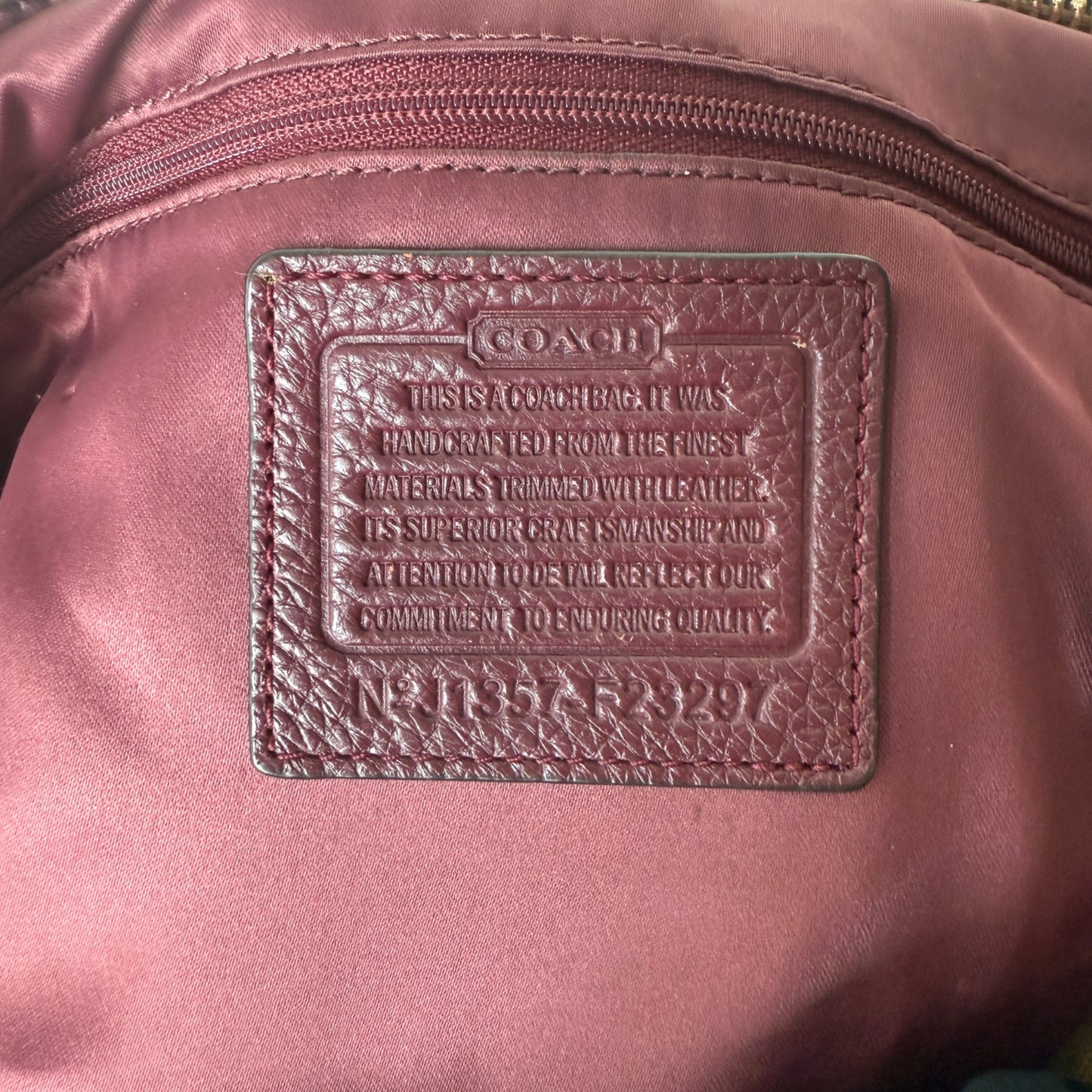 COACH SIGNATURE CANVAS SHOPPER