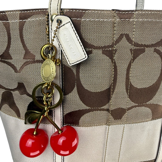 COACH SIGNATURE STRIPE TOTE BAG
