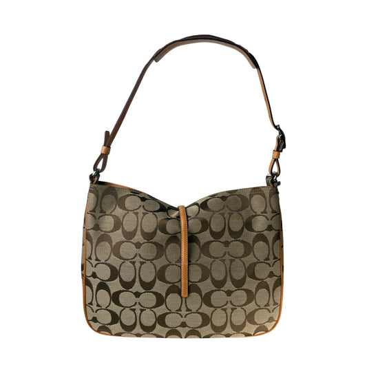COACH SIGNATURE  CLIP SHOULDER BAG