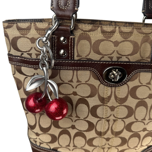 COACH SIGNATURE HAMPTON TURNLOCK TOTE BAG