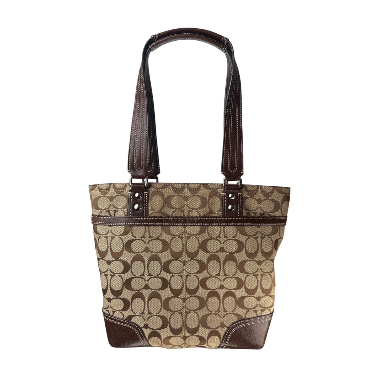 COACH SIGNATURE HAMPTON TURNLOCK TOTE BAG