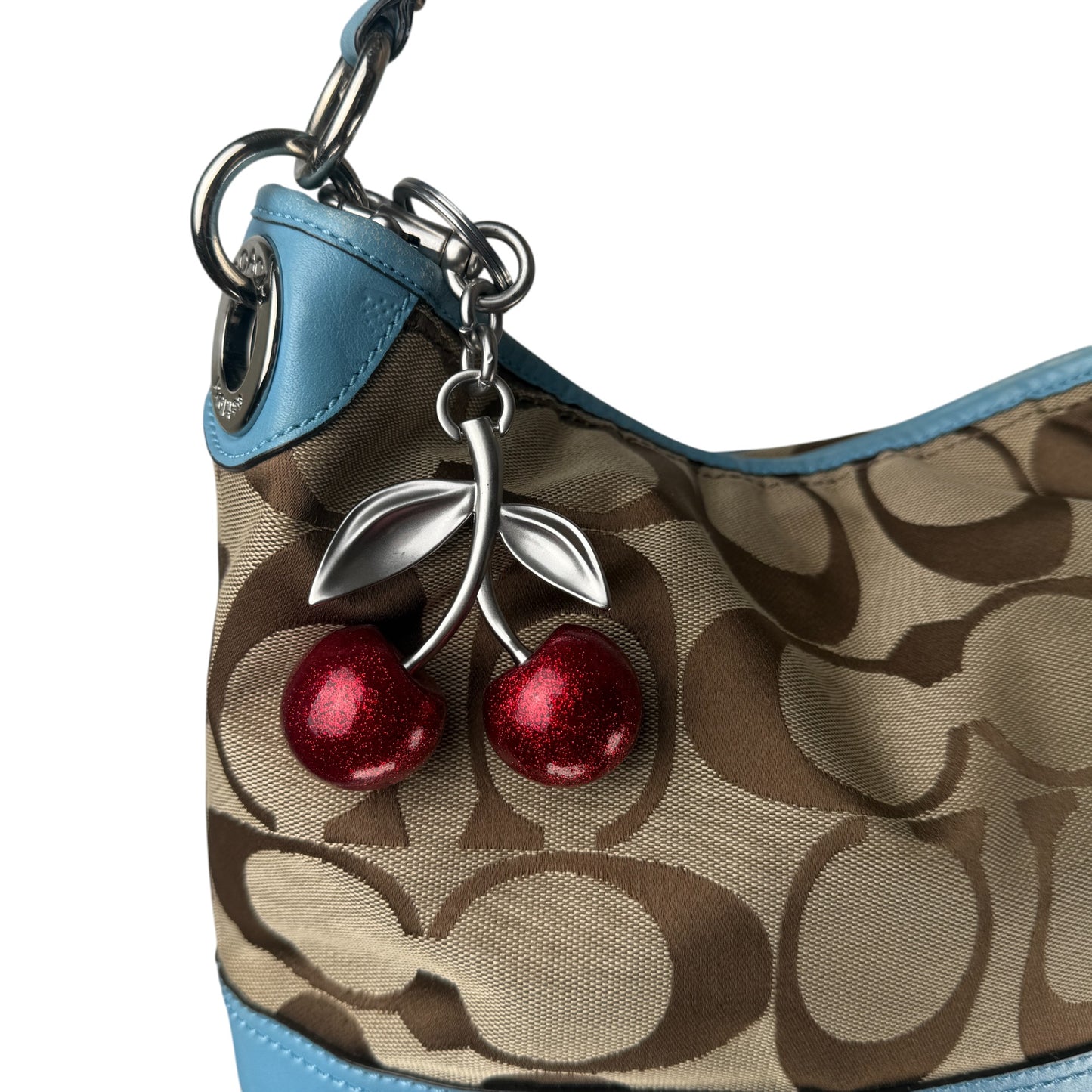 COACH HAMPTONS STRIPE TRIM BAG