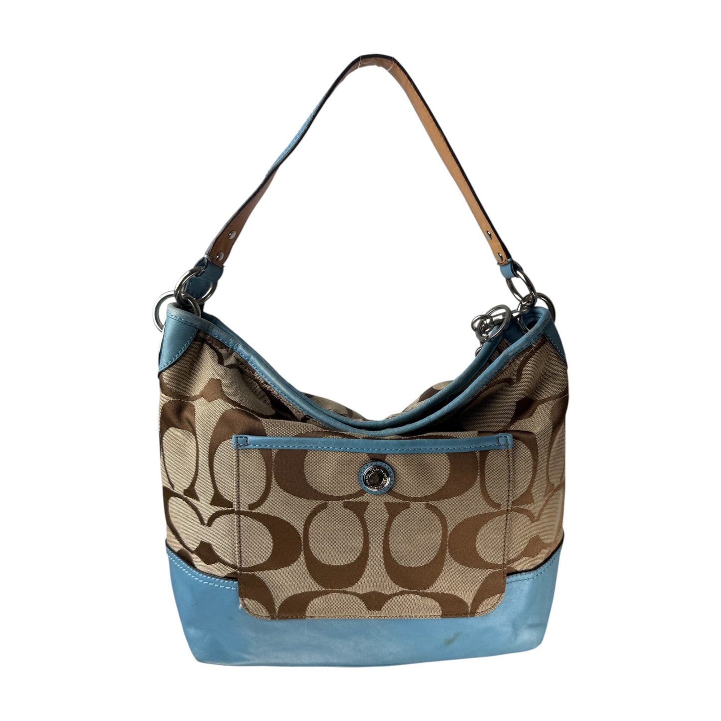 COACH HAMPTONS STRIPE TRIM BAG