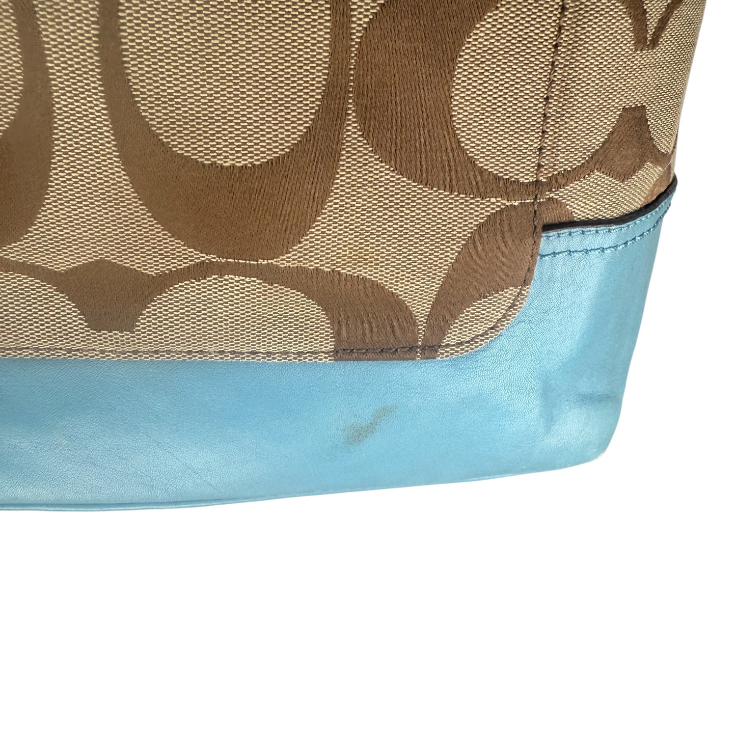 COACH HAMPTONS STRIPE TRIM BAG