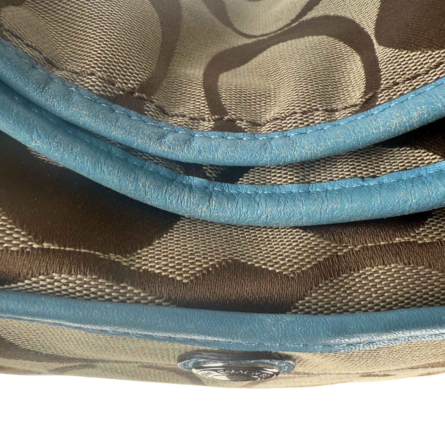COACH HAMPTONS STRIPE TRIM BAG