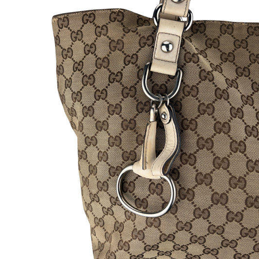 GUCCI GG CANVAS ICON BIT TOTE BAG