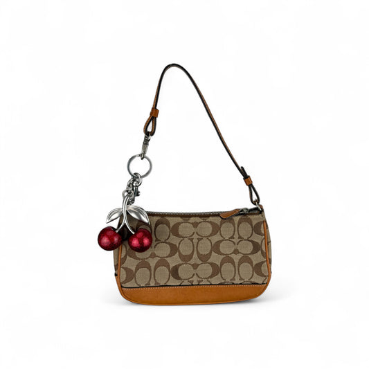 COACH SIGNATURE BEIGE DEMI POUCH