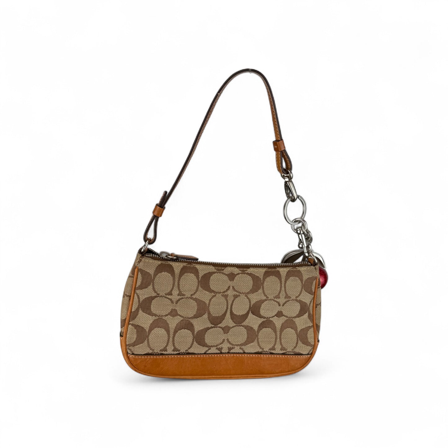 COACH SIGNATURE BEIGE DEMI POUCH