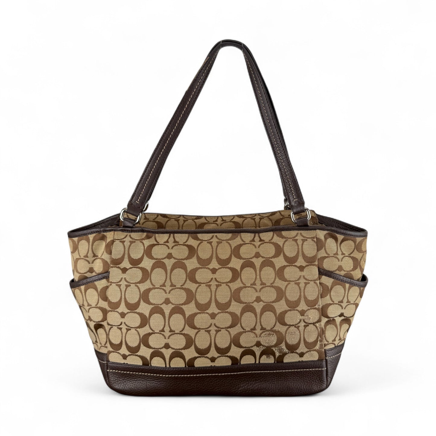 COACH SIGNATURE CANVAS SHOPPER BAG
