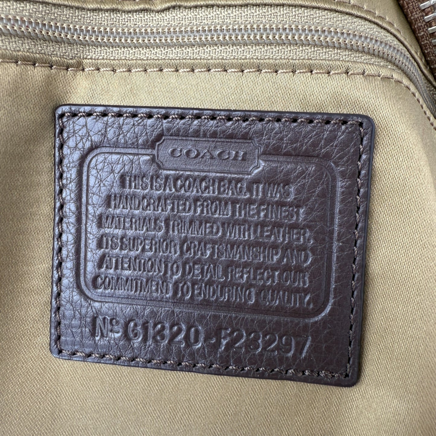 COACH SIGNATURE CANVAS SHOPPER BAG