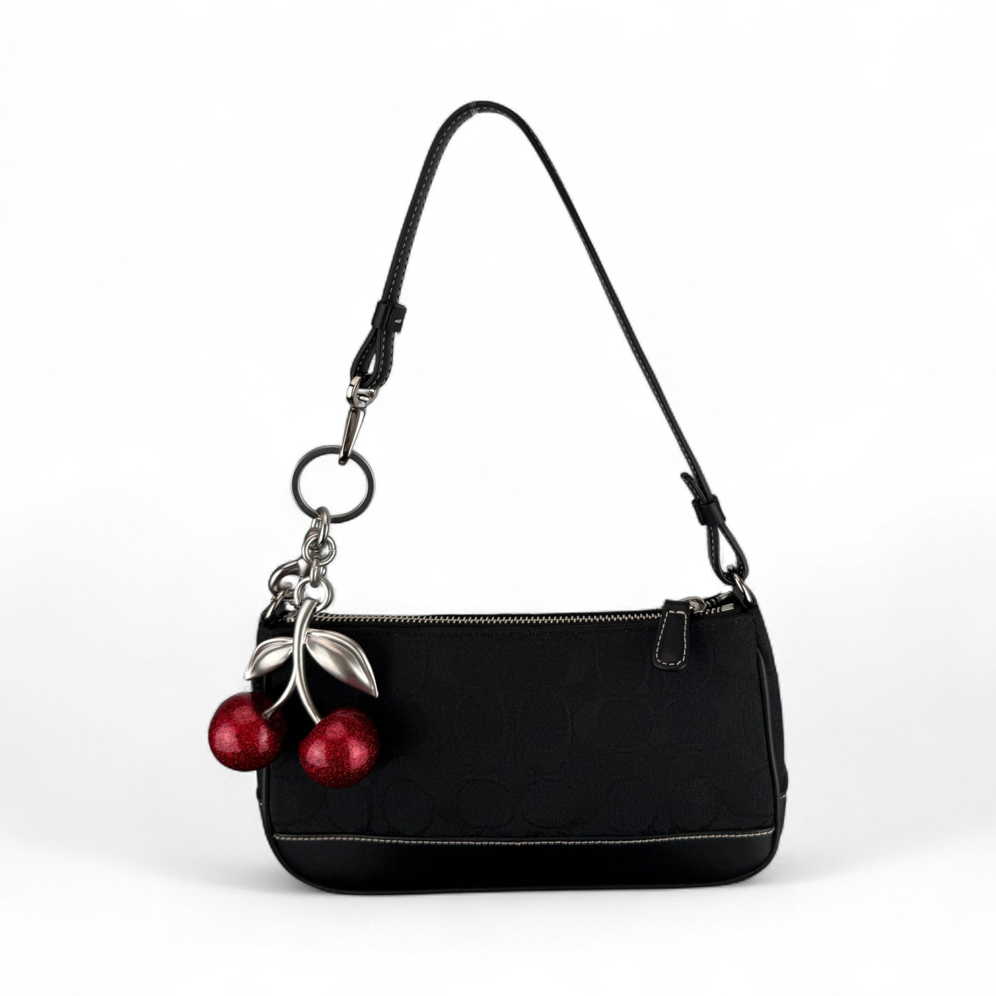COACH SIGNATURE BLACK DEMI POUCH