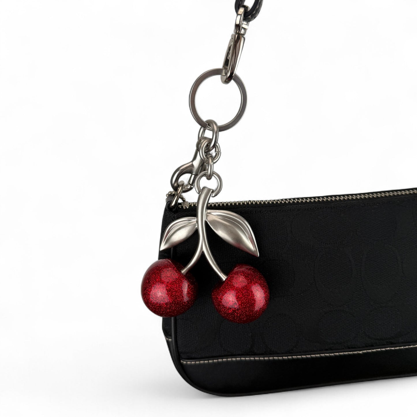 COACH SIGNATURE BLACK DEMI POUCH