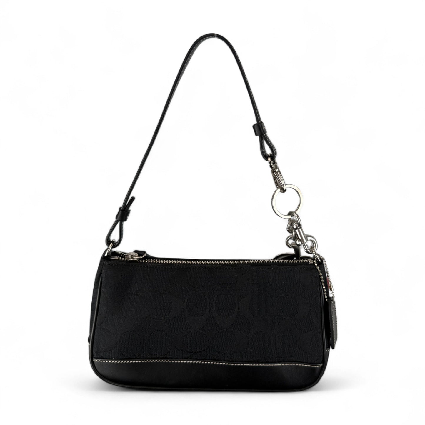 COACH SIGNATURE BLACK DEMI POUCH