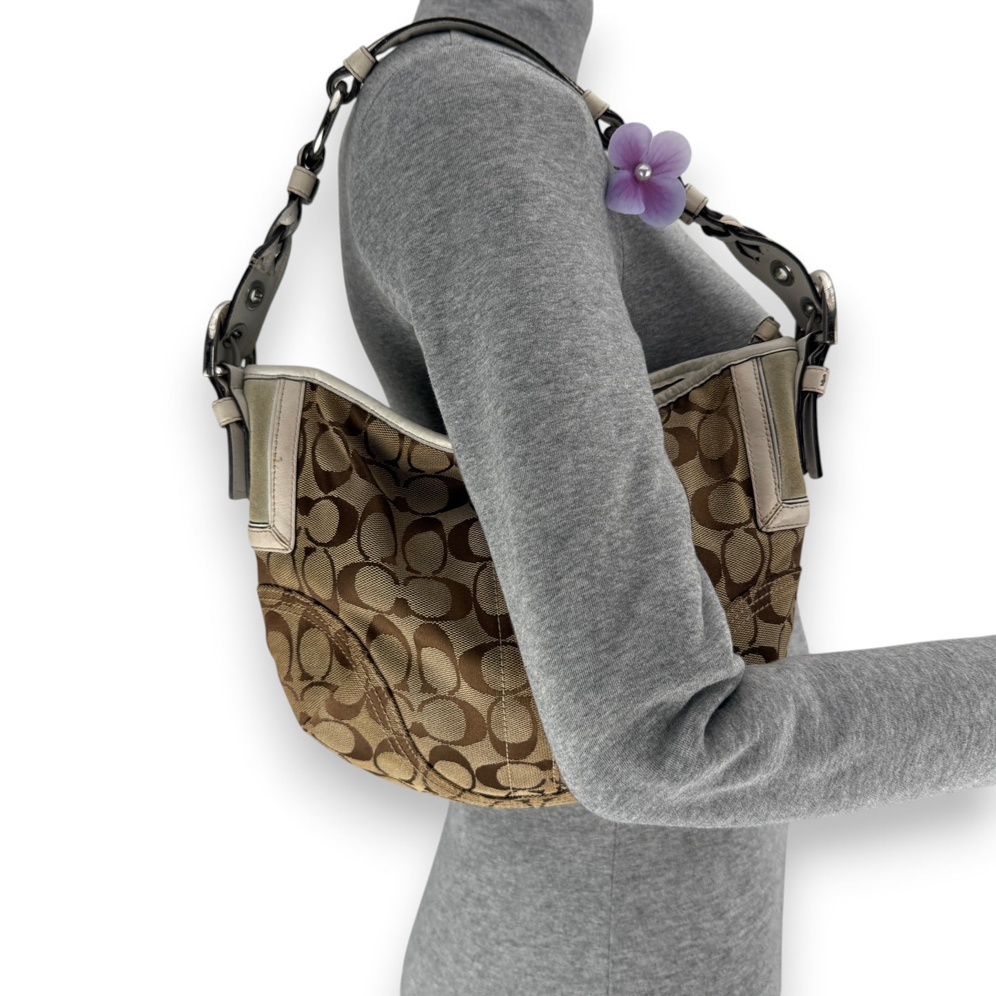 COACH SIGNATURE BRAIDED HOBO BAG