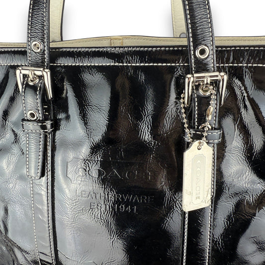 COACH GLAZED LEATHER GALLERY TOTE BAG