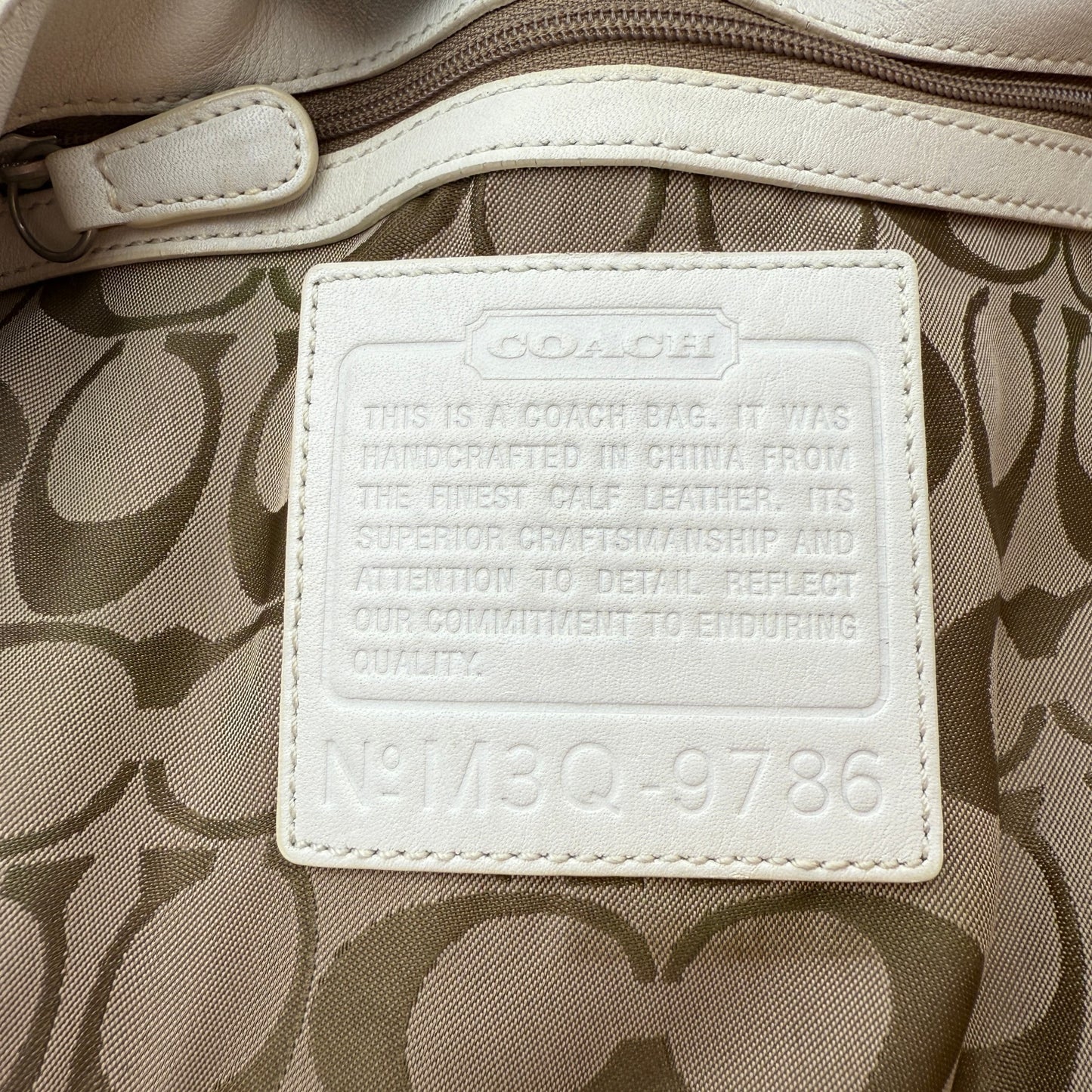 COACH GLAZED LEATHER GALLERY TOTE BAG